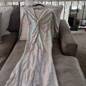 cute white sequin dress!